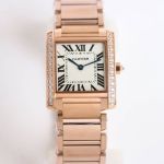 TW Cartier Tank  France Sapphire Fisheye Glass 316LSteel 30*25/25*20MM 751 Movement Watch
